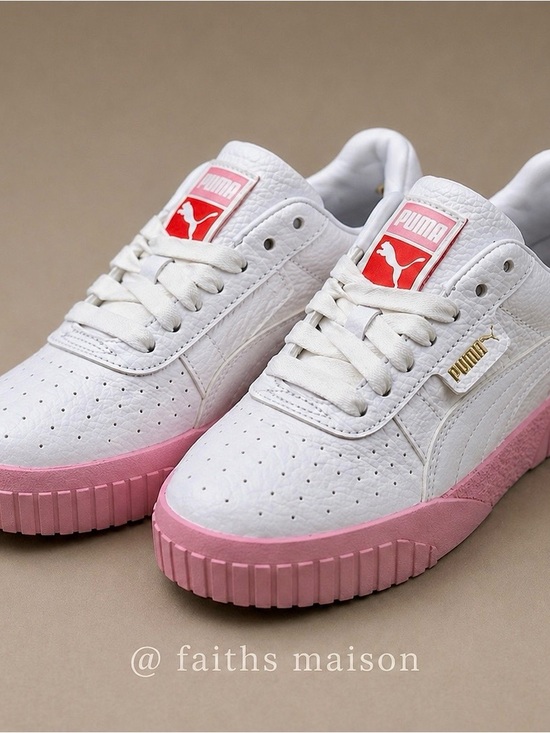Puma Shoes - Women’s pink&white puma sport sneakers✨